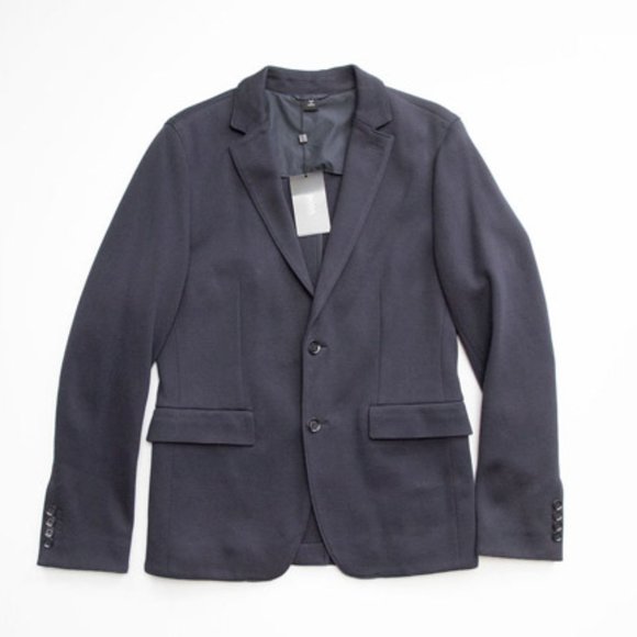 HUGO BOSS Black Rodd Striped Blue Regular Soft Blazer